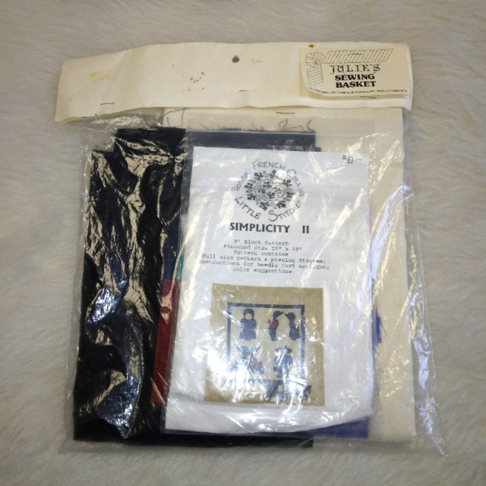QUILT BLOCK KIT Donna French Collins LITTLE STITCHES create Simplicity II Block